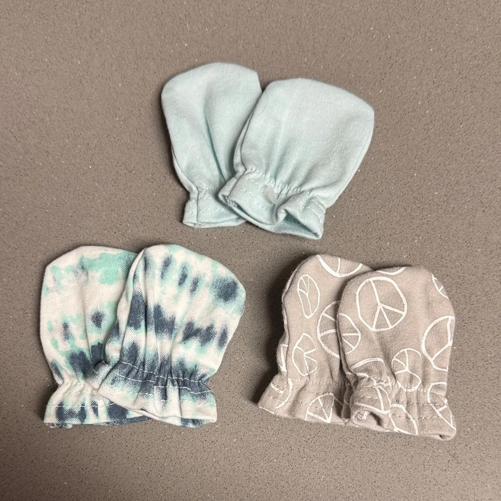 newborn infant mittens set of 3